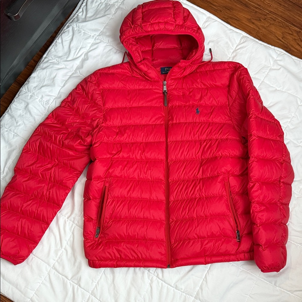 Polo by Ralph Lauren Men's Bold Red Puffer Jacket